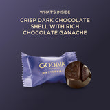 Godiva Masterpiece Dark Chocolate Bag, Individually Wrapped with Ganache Center, Gourmet Gift for Birthday, Holiday, Kosher, Halal, 7oz