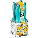 DecorRack Lint Rollers with Extra Refill, Pet Hair Remover, 300 Extra Sticky Sheets, 4 Lint Rollers Dog & Cat Hair Removal, Lint, Dust from Clothes