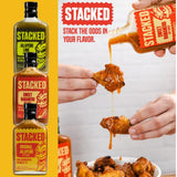 Stacked Hot Sauce Variety Pack - Original Jalapeño, Sweet Habanero, and Jalapeño Lime - Pack of 3, 6.7 fl oz Each - Gourmet Spicy Condiment Made