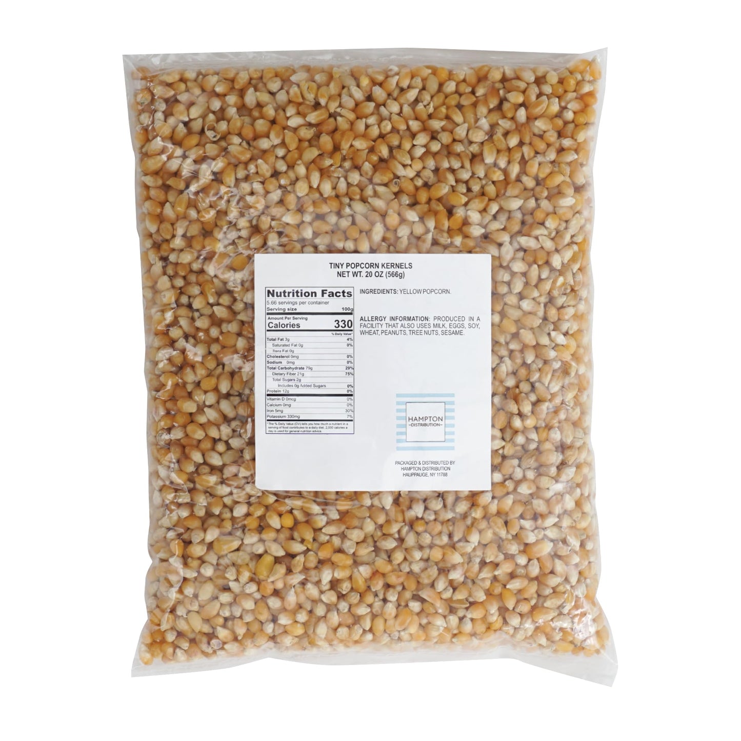 Tiny Kernel Popcorn, 20 Ounce Bulk Bag, Popcorn Kernels For Popcorn Machine, The Hampton Popcorn Company