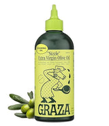 Graza Sizzle Extra Virgin Olive Oil, Cooking Oil - High Polyphenol Peak Harvest EVOO Cooking Oil in a Squeeze Bottle - Single Farm Olives from Spain
