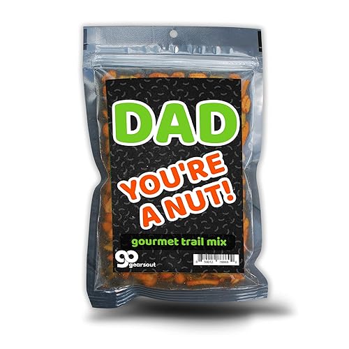 Dad You're A Nut Gourmet Trail Mix - Funny Snacks for Dads - Spicy Blend, Made in the USA