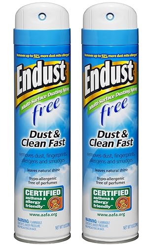 Endust Fragrance Free Hypo-Allergenic Dusting and Cleaning Spray, 10 Ounce