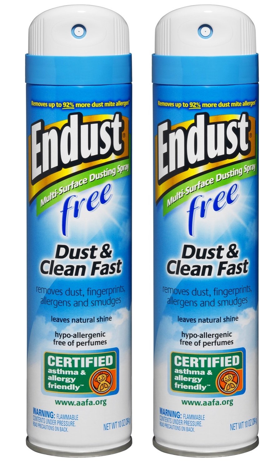 Endust Fragrance Free Hypo-Allergenic Dusting and Cleaning Spray, 10 Ounce