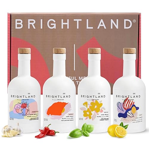 Brightland Infused Olive Oils, The Artist Capsule - Cold-Pressed Made with Early-Harvest Frantoio and Arbosana Olives - High Polyphenol & Infused