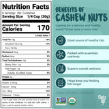 Organic Unsalted Cashews 7 oz - Healthy Snack, Gluten Free, Non-GMO, Vegan, Plant-Based Protein - Forest Up