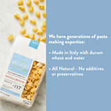 DeLallo Shellbows Semolina Pasta, 1 Pound Bag, 7 Pack, Product of Italy, Made with Durum Wheat Flour, Shell-Shaped Noodles