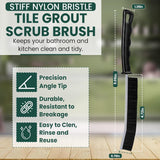 Crevice Cleaning Brush Set - 6Pcs Hard Bristle Cleaning Tools for Grout, Tile Floors, Gaps & Narrow Spaces - Small Grout Scrub Brush for Cleaning