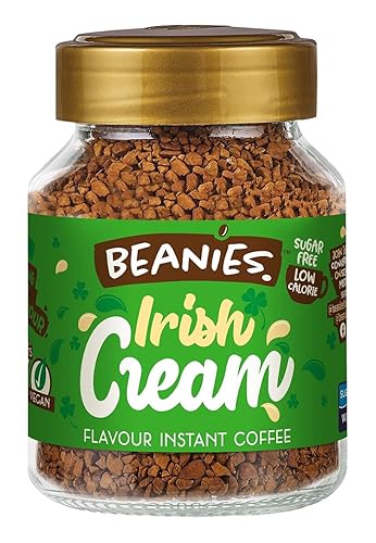 Beanies Flavour Instant Coffee - Irish Cream Instant Flavored Coffee - Bold & Adventurous Full-On Flavor - An Indulgent Sugar Free Taste Explosion