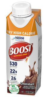 Boost Very High Calorie Nutritional Drink Very Vanilla, Made with Natural Chocolate Flavor & No Artificial Flavors, Colors & Sweeteners, 8 FL OZ (Pack