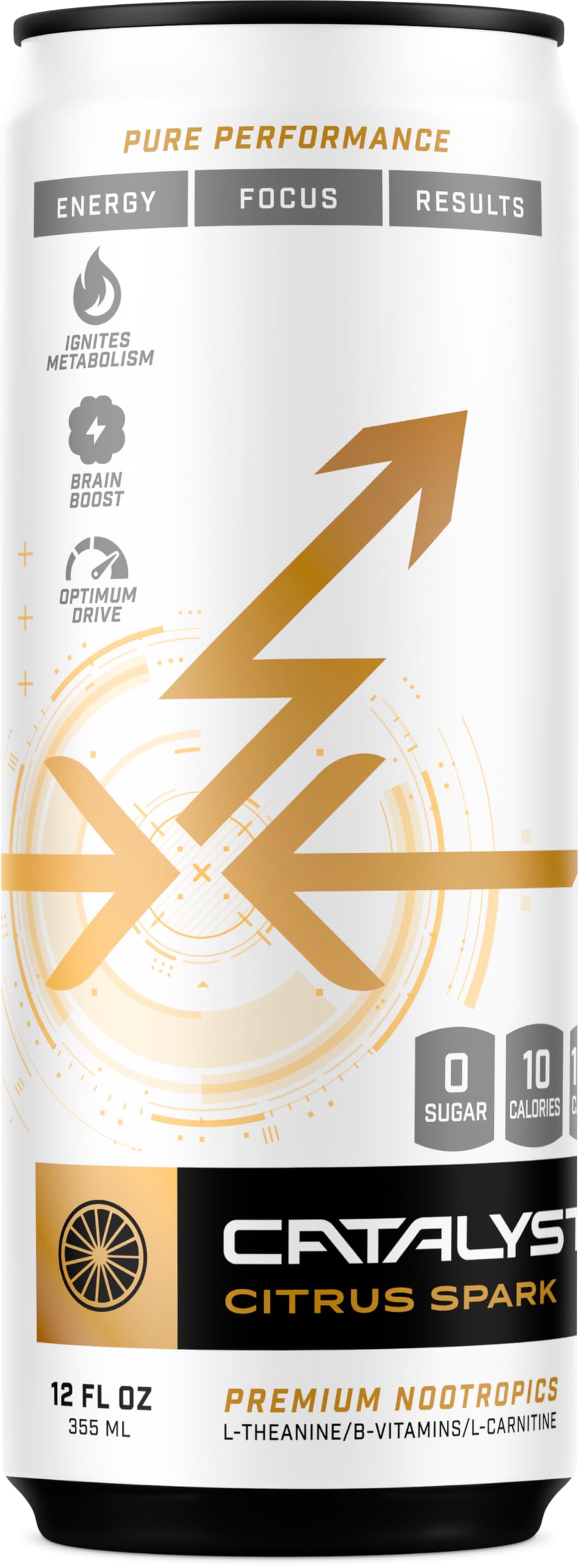CATALYST | Citrus Spark Energy Drink, 12 FL OZ, 12 Pack