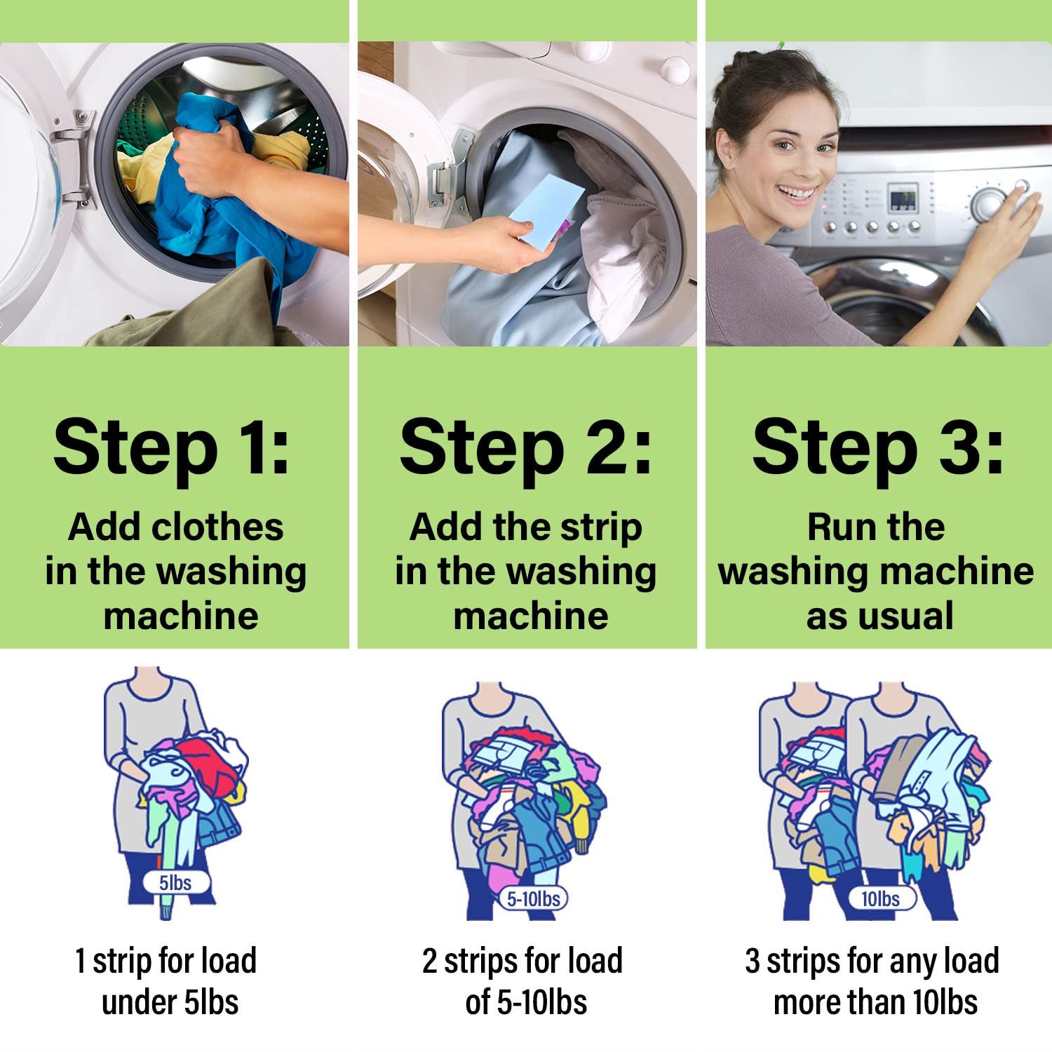 Laundry Care Strip concentrated detergent 4Packs of 32 Load per pack