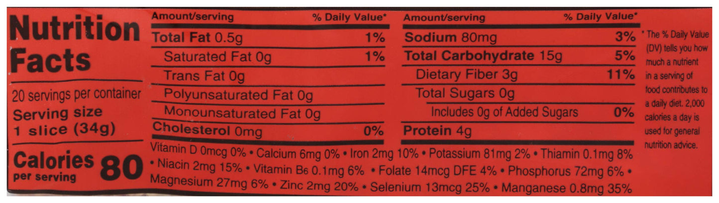 Food for Life Organic 7 Sprouted Whole Grain Bread, 24 OZ