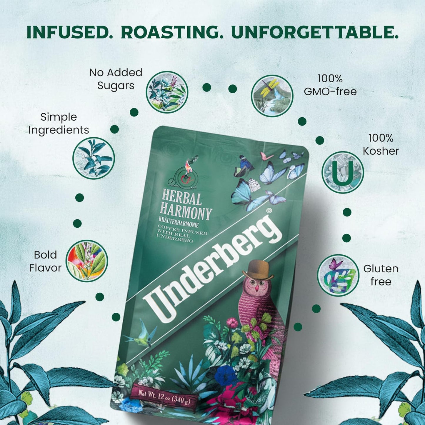 Underberg Herbal Harmony Specialty Coffee 12oz by Boston Stoker