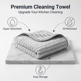 6 PCS Kitchen Cloth Dish Towels Thick Absorbent Cleaning Towels for Kitchen Non Oil Staining Durable Non Shedding Dish Cloths Ideal for Table Wiping