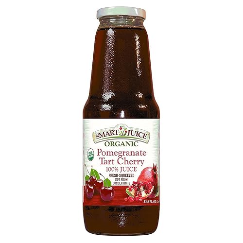 Smart Organic Pomegranate Tart Cherry Juice, 33.8 Ounce - 6 per case.