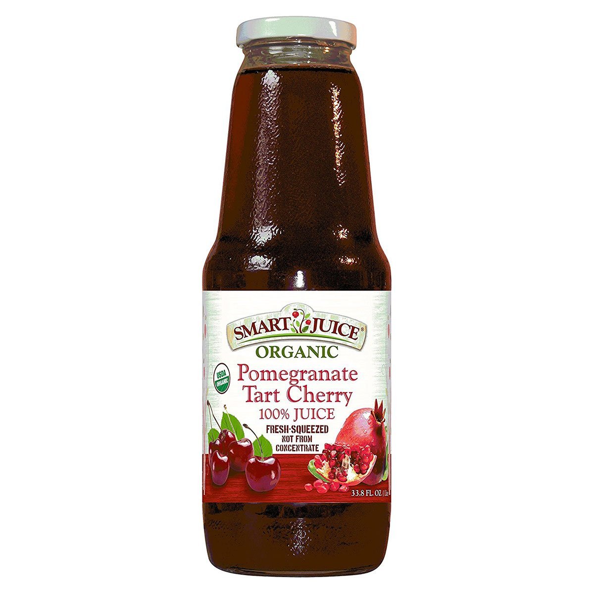 Smart Organic Pomegranate Tart Cherry Juice, 33.8 Ounce - 6 per case.