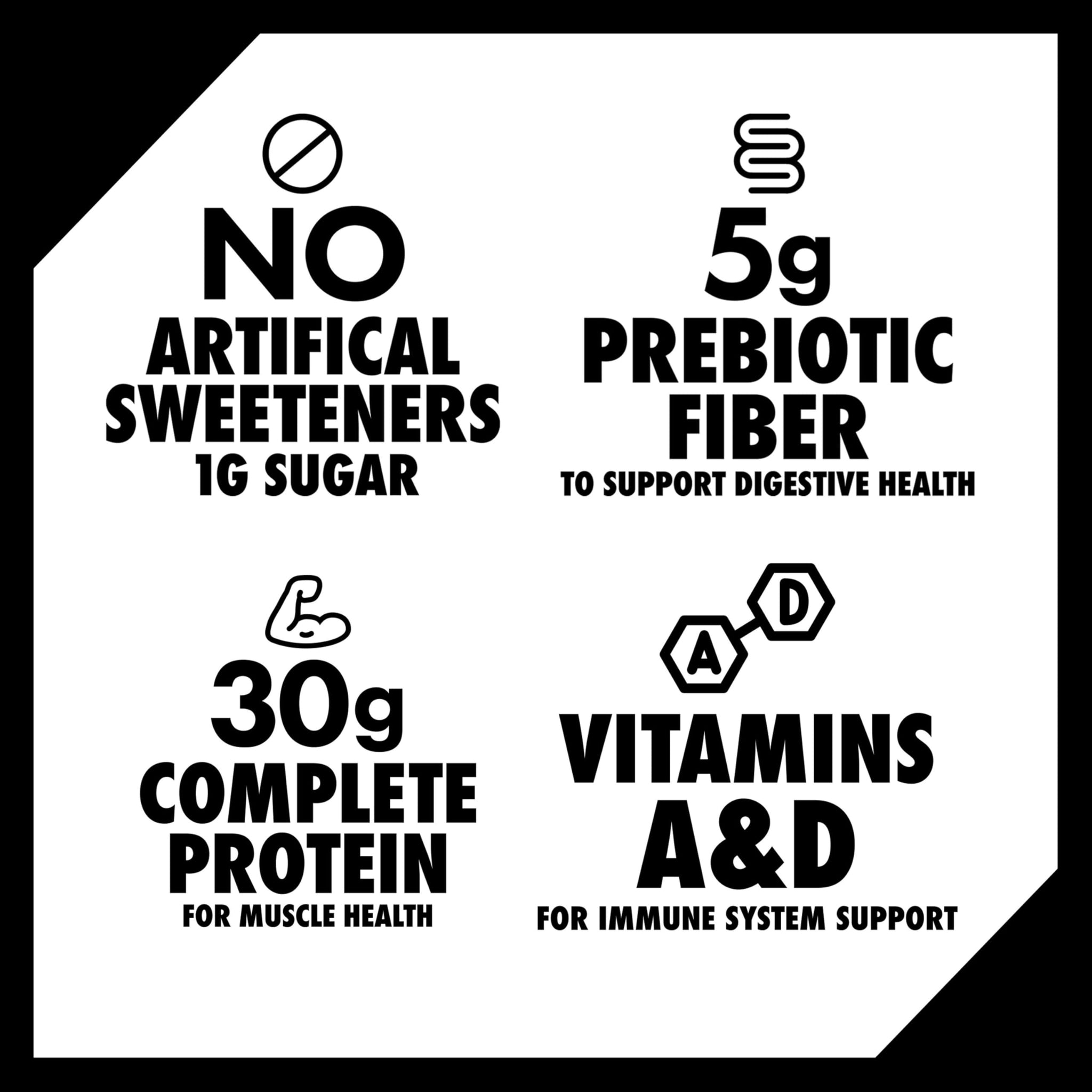 Oikos 30g Protein Shake, Mocha Latte, Shelf Stable, High Protein Drinks, Ready to Drink, 5g Prebiotic Fiber, 12 fl oz Bottle, 4 Count