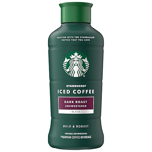 Starbucks Dark Roast Iced Coffee, Black Unsweetened, 48 Fl Oz Bottle