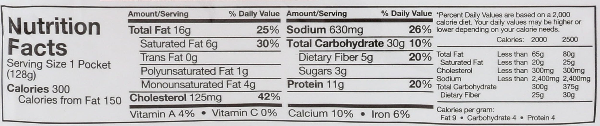 GLUTENFREEDA Pocket Sandwich Bacon & Egg, 4.5 OZ