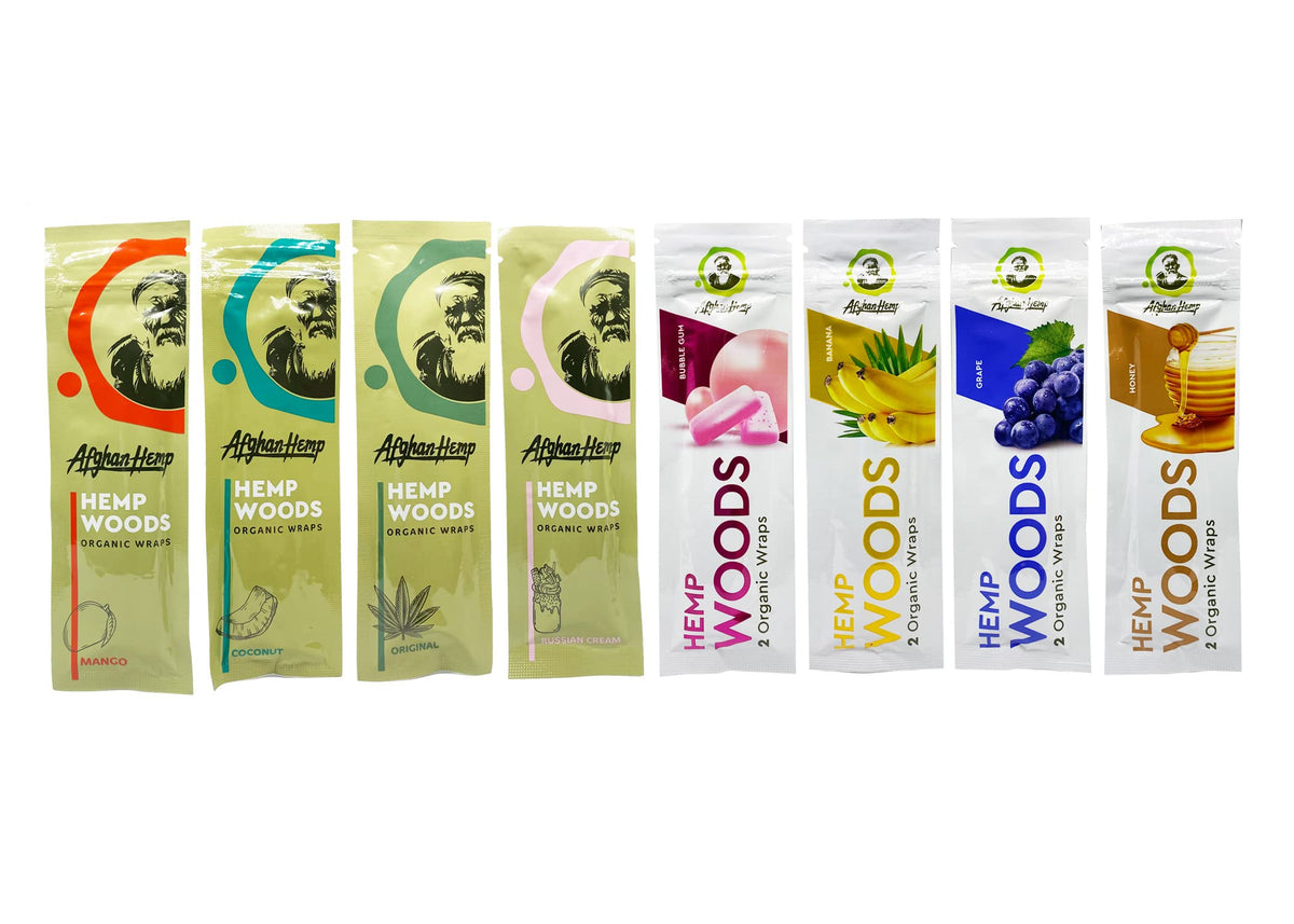 Afghan Hemp- Organic Wraps (Mango, 4 Pack), Red, Blue, Green Pink, Yellow, Orange,