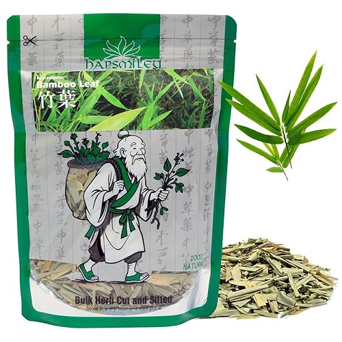 Hapsmiley Bamboo Leaves Tea, Organic Bamboo Leaf Tea (??/DanZhuYe/?? ?? ?) Dried Loose Leaves 60g (2 oz)