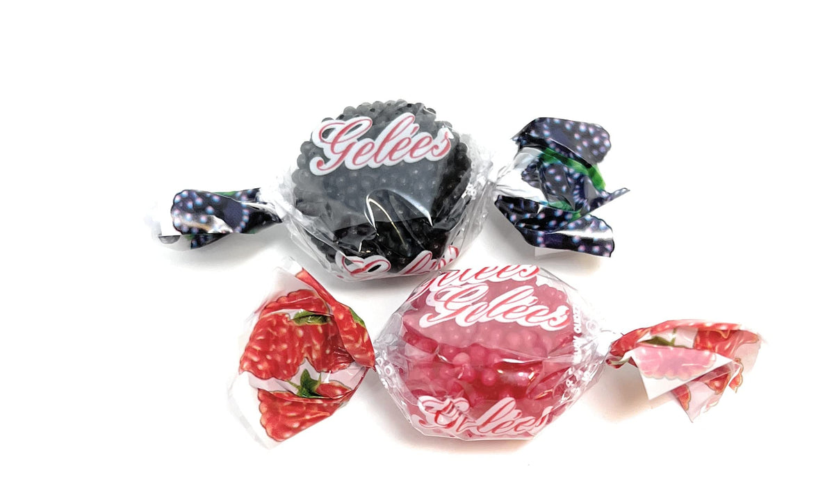 Italian Red & Black Berry Gelees wrapped (More lamponi) (2.200 Lbs)