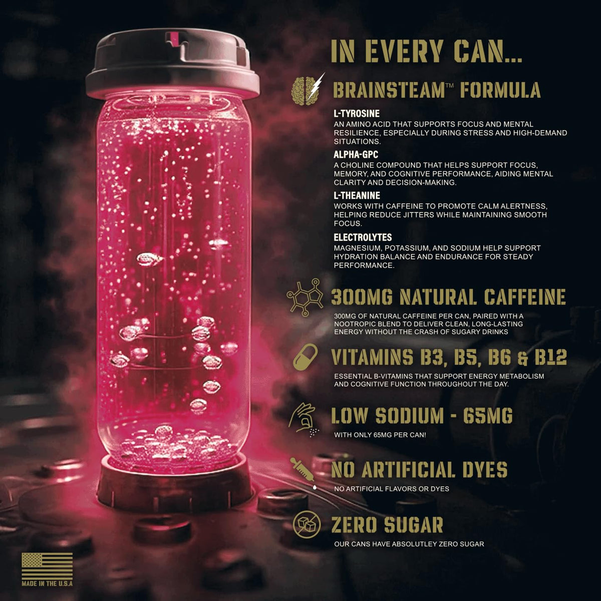 Bulkhead Energy Shellback Fruit Punch Energy Drink, 300mg Caffeine, 12Pack