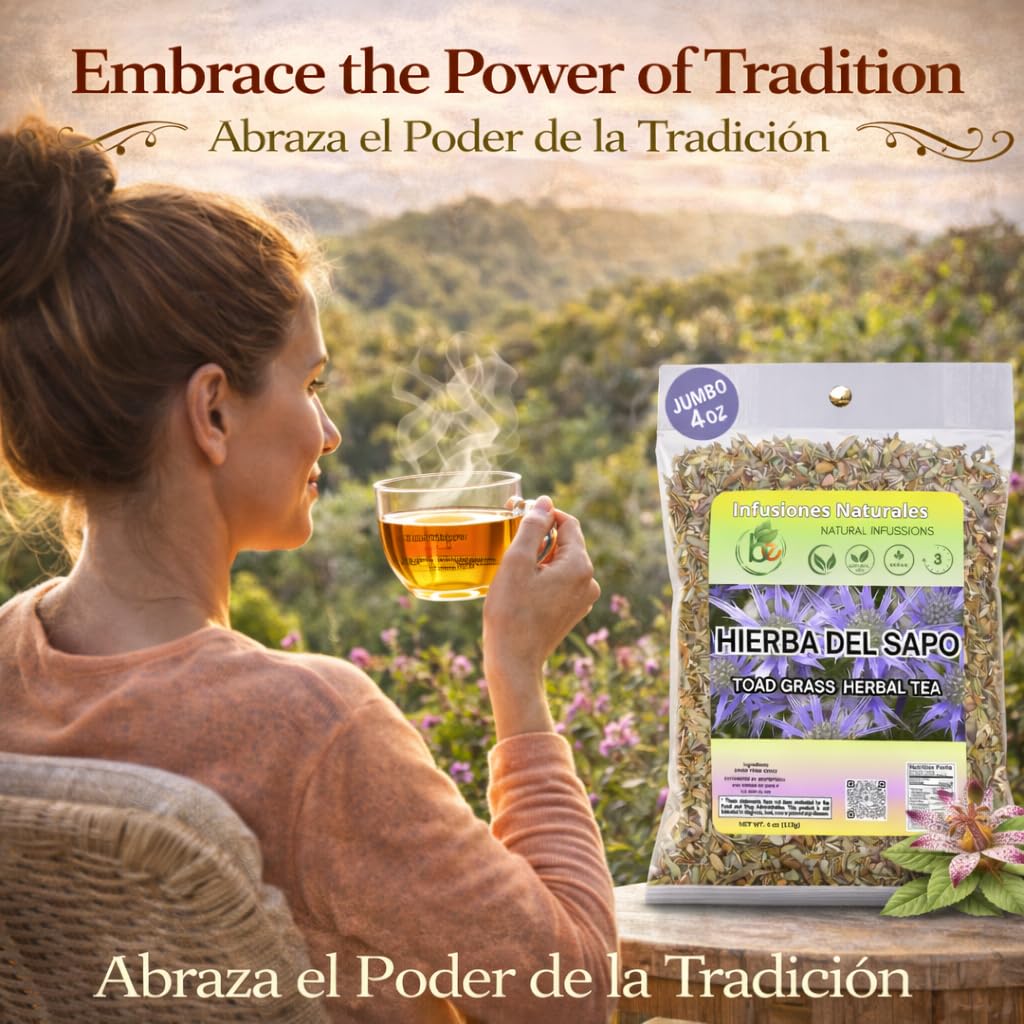 Hierba del Sapo Herbal Tea 4 oz (113g) - 100% Natural Mexican Thistle (Eryngium heterophyllum) - Traditional Loose Leaf Tea from Mexico