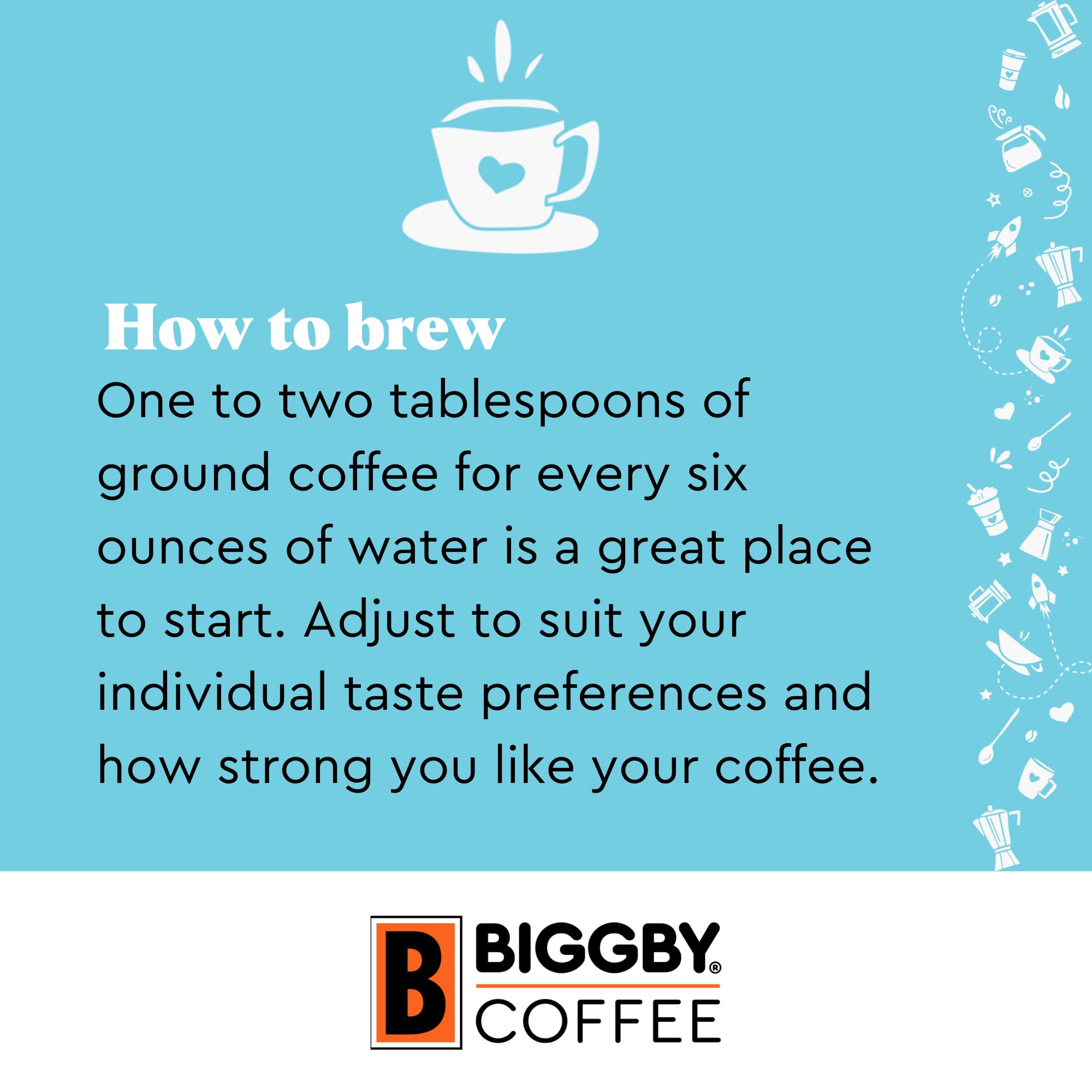 BIGGBY Best Decaf, Whole Bean Coffee, 12 oz Bag, Medium Roasted