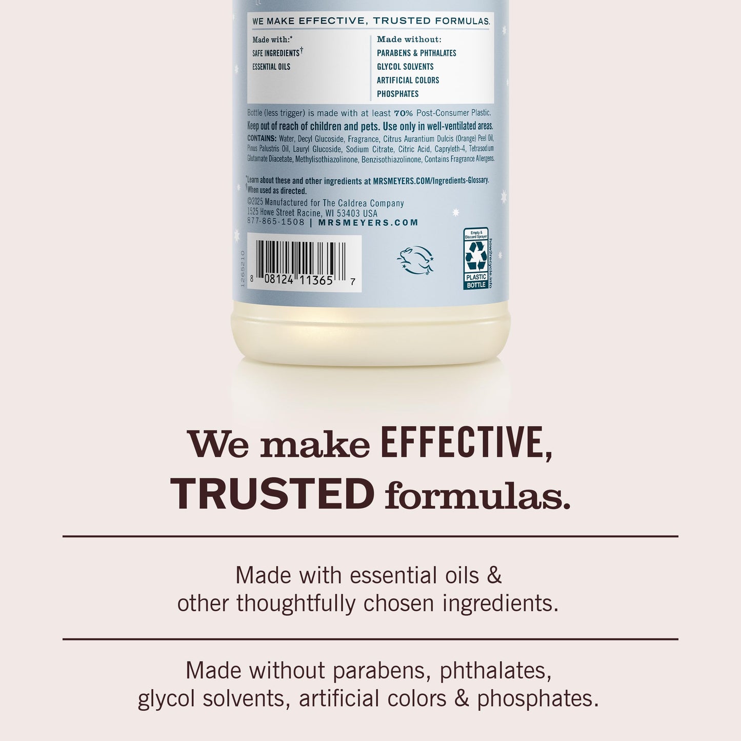 MRS. MEYER'S CLEAN DAY Multi-Surface Everyday Cleaner, Snowdrop Scent, 16 Fl Oz Bottle