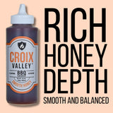 Croix Valley Smooth Honey BBQ Sauce - 3 Pack (11 oz Plastic Bottles) - Smooth Honey Sweetness with Smokey Depth - Gluten-Free, No MSG, No High