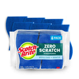 Scotch-Brite Zero Scratch Scrub Sponge, 6 Kitchen Sponges for Cleaning Around the Home, Bathroom & More, Scratch-free Dish Scrubber, Multi-surface