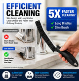 Cadley Cleaning Brush Set of 6, Cleaning Brushes for Household Use, Grout Cleaner Brush with Long Handle, Gap Cleaning Tool, Hard Bristle Brushes