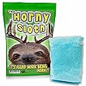 Horny Sloth Blue Cotton Candy, Gourmet Novelty Candy for Adults, Gluten-Free Fun Candy Gift Basket Filler Item for Women and Men, Unique Candy Gag