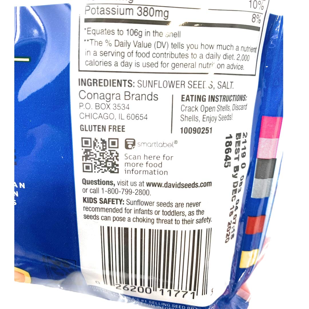 David Original Jumbo sunflower seeds 3.75oz ( 6 pk )