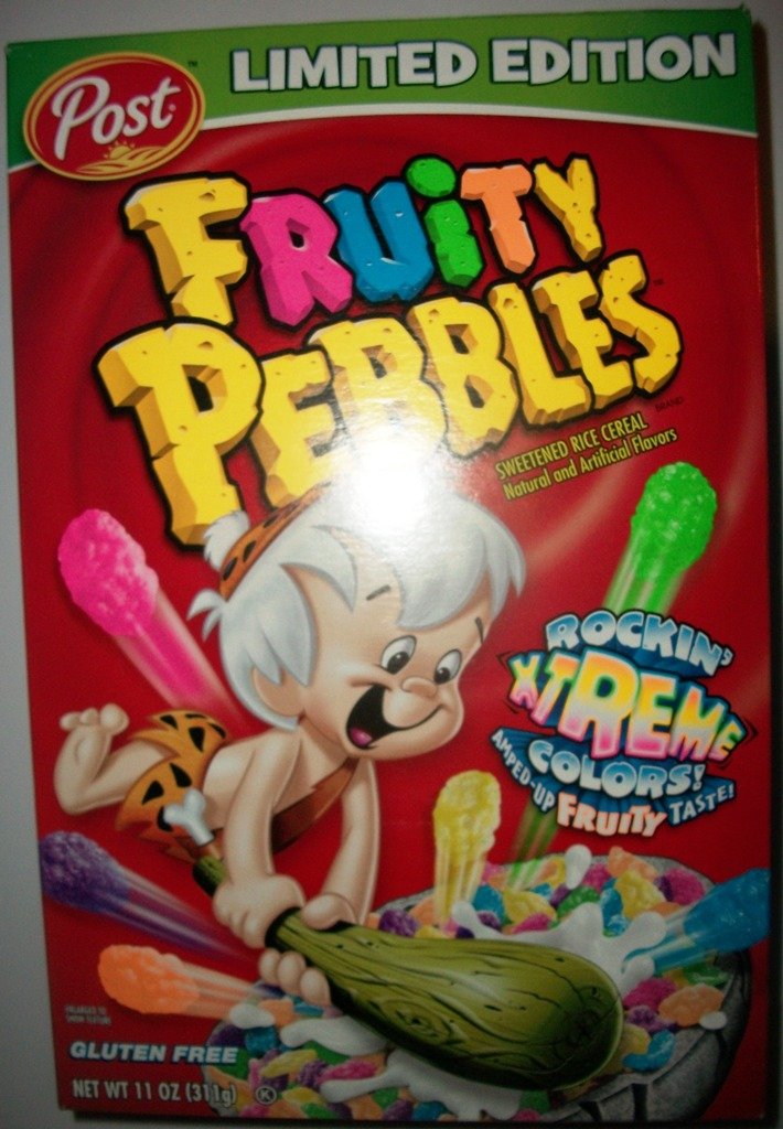 Post Fruity Pebbles 11 Oz Box Limited Edition - Rockin' Xtreme Colors!
