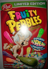 Post Fruity Pebbles 11 Oz Box Limited Edition - Rockin' Xtreme Colors!