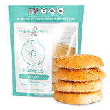 Bedrock Bakers Pagels Sesame (2 Pack) - Gluten-Free & Grain-Free Bagels - Paleo, Vegan, Kosher - No Preservatives, No Gums, No Oils, Minimal