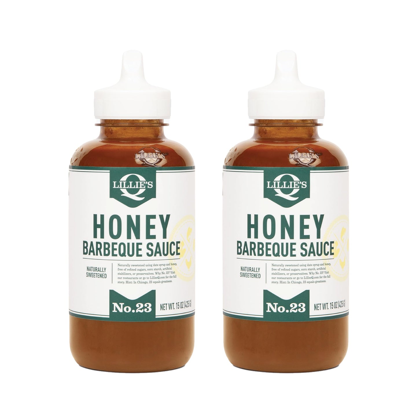 Lillie's Q Honey Barbecue Sauce, Naturally Sweetened with Honey & Date Syrup, No Refined Sugar, BBQ Sauce for Ribs, Chicken Wings, Grilling & Dipping