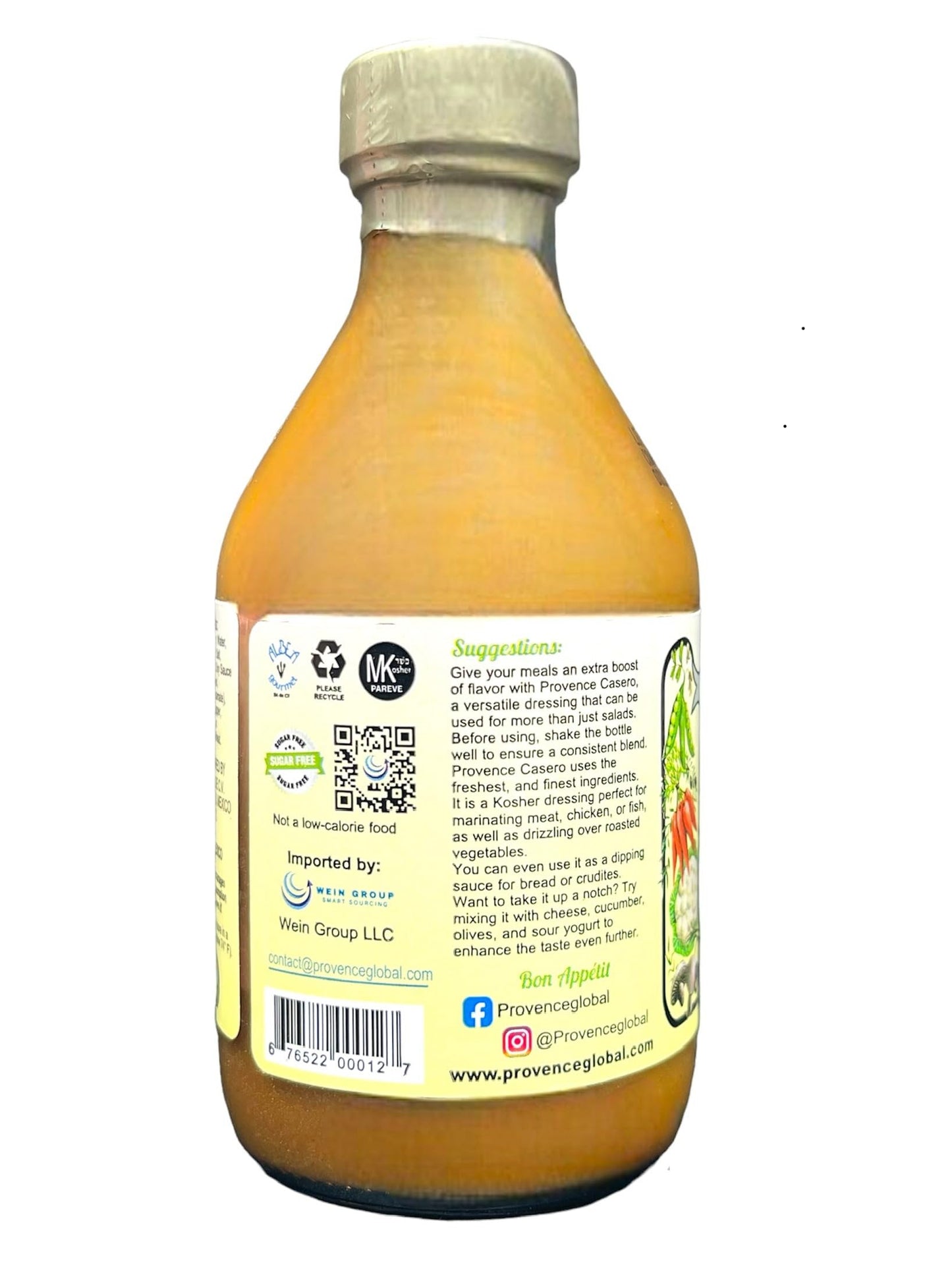 PROVENCE CASERO FINE DRESSING AND MARINADE 8.5 Fl Oz, KOSHER, VINAIGRETTE, GOURMET