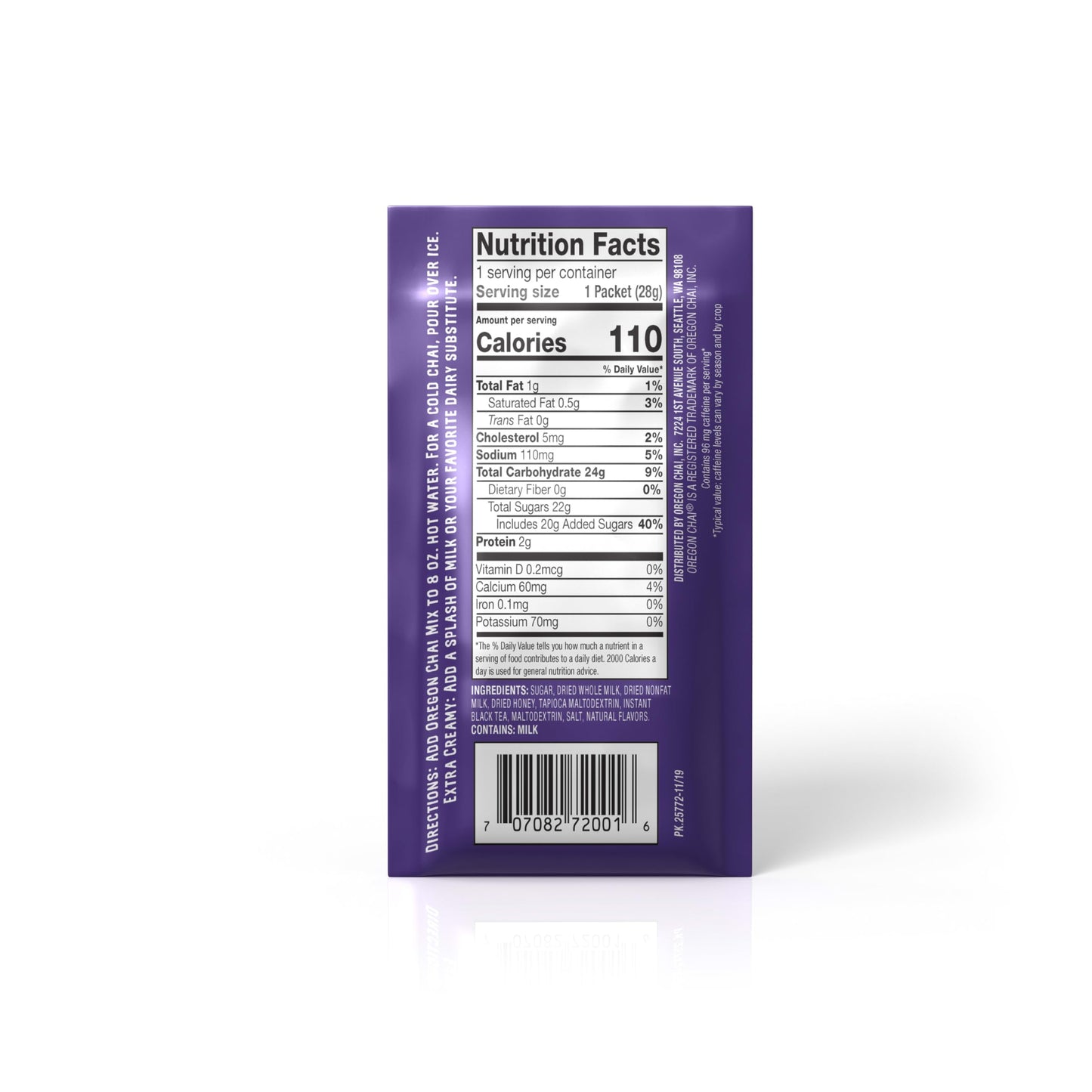 Oregon Chai Kerry Vanilla Dry Mixes, 8 Count (Pack of 1)