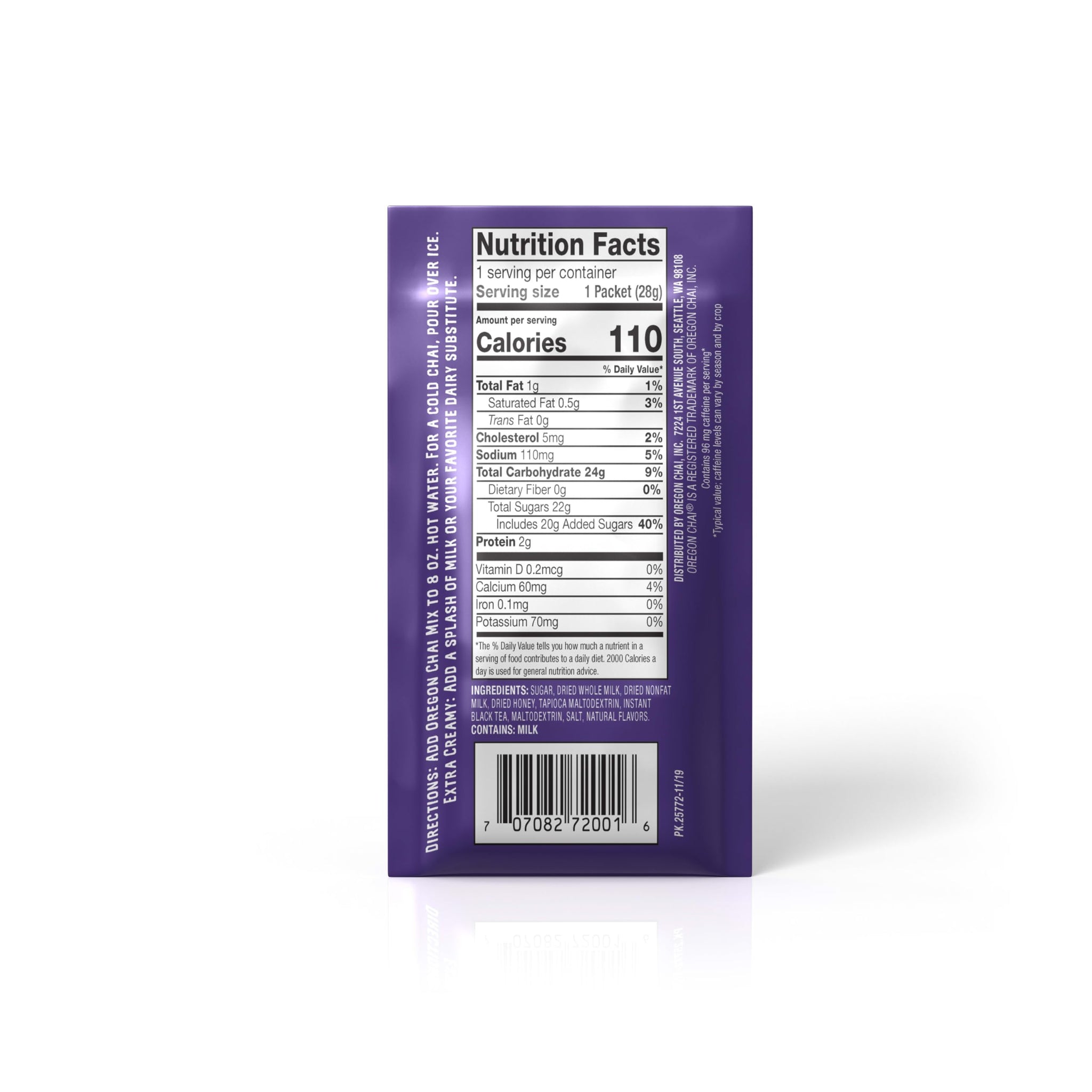Oregon Chai Kerry Vanilla Dry Mixes, 8 Count (Pack of 1)