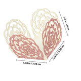 Toyvian 50pcs Chocolate Paper Holders Decorative Hollow Rose Lace Candy Wrappers Glitter Pink Dessert Truffle Cups for Wedding Party Table