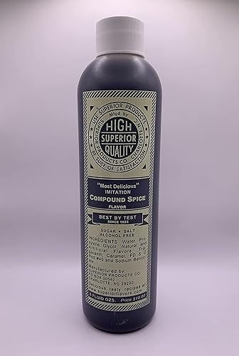 Superior Flavors | Cooking & Baking Flavoring | Water Based | Sugar, Salt, & Alcohol Free | 8oz Bottle (Compound Spice)