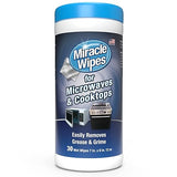 MiracleWipes for Microwaves and Cooktops, Easily Removes Food and Grime Buildup, Safe and Convenient Stove Top Cleaner, Great for Home and Kitchen Use