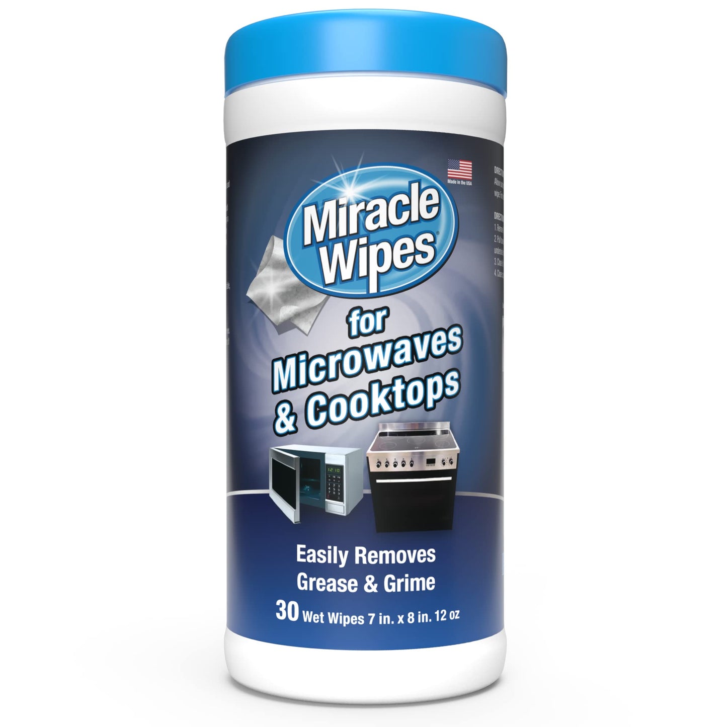MiracleWipes for Microwaves and Cooktops, Easily Removes Food and Grime Buildup, Safe and Convenient Stove Top Cleaner, Great for Home and Kitchen Use