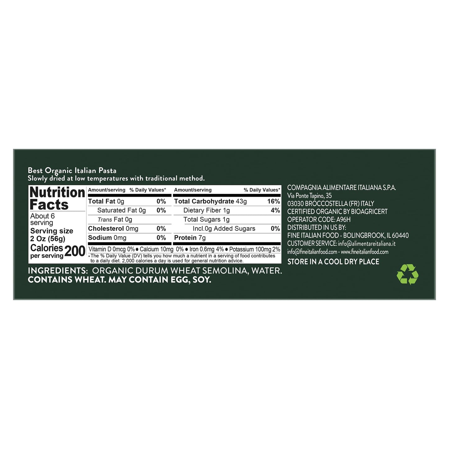 Mantova Organic Manicotti Pasta - Pack of 3, Product of Italy - Bronze cut, Large Tube Italian Pasta for Stuffed Manicotti, Baked Pasta Recipes