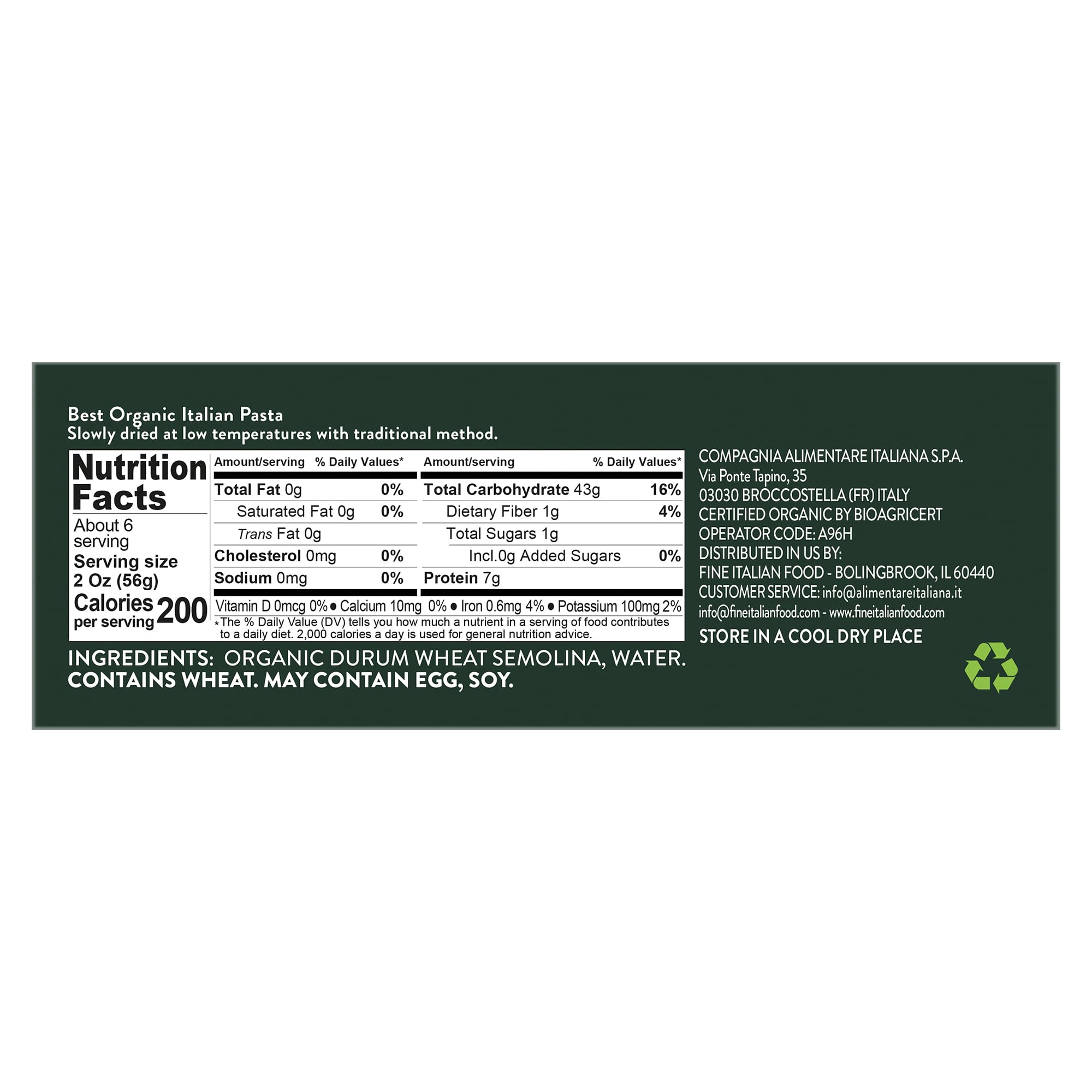Mantova Organic Manicotti Pasta - Pack of 3, Product of Italy - Bronze cut, Large Tube Italian Pasta for Stuffed Manicotti, Baked Pasta Recipes