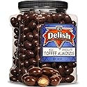 Milk Chocolate Toffee Coated Almonds by It's Delish, 48 Oz Jumbo Container | Milk Chocolate Covered Candy Nuts Bulk Almond Chocolates Sweet & Crunchy